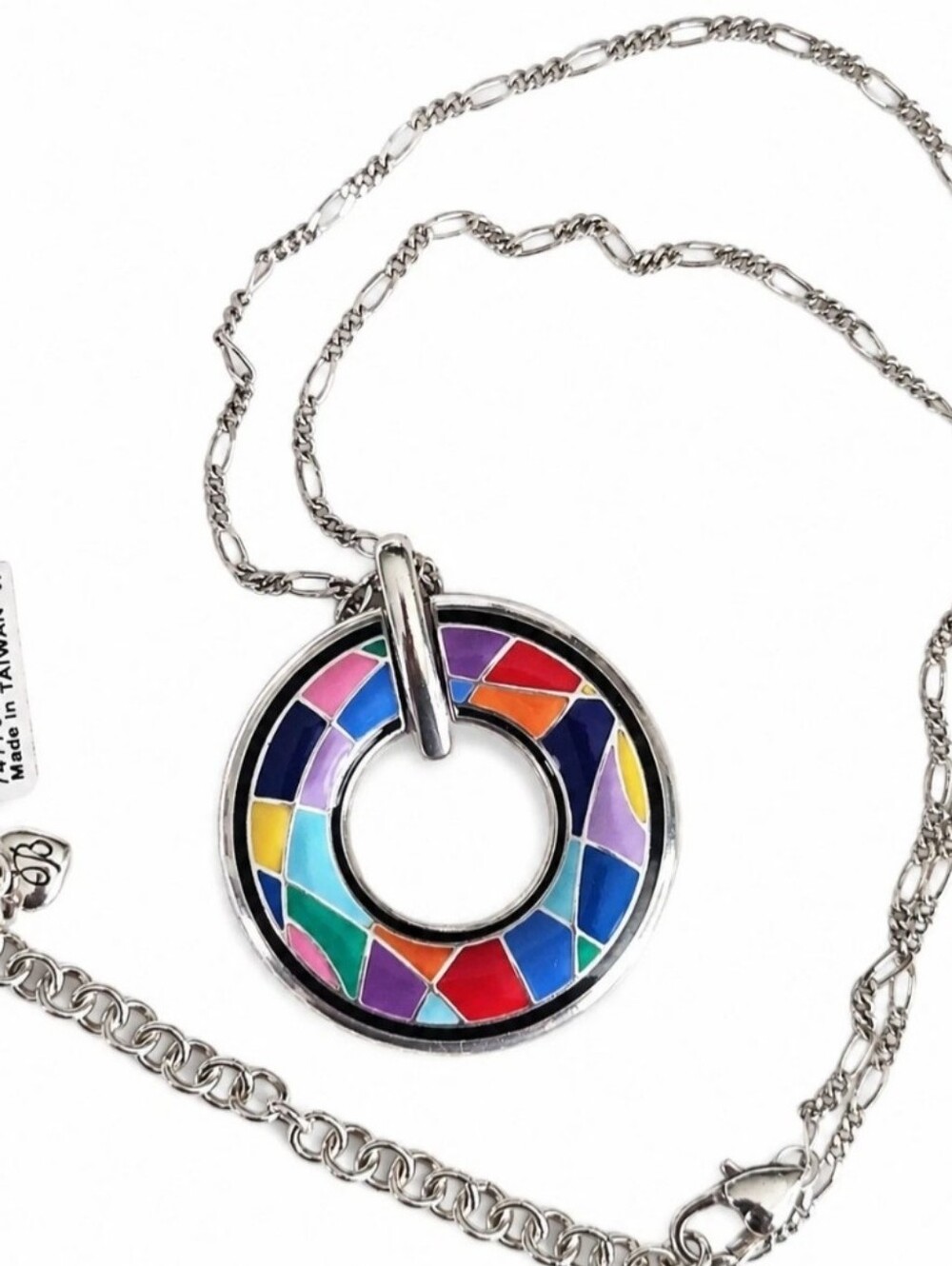 Brighton Colormix Reversible Enamel Mosaic Necklace JM6543 NWT MSRP $88